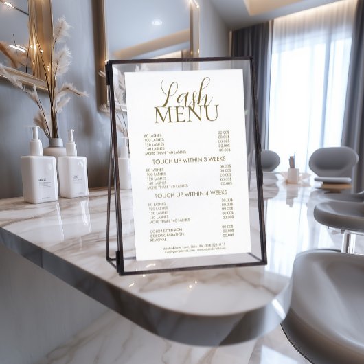 Prospectus 14 Cm X 21,6 Cm Lashes Eyelash Extensions Minimale Simple Simple