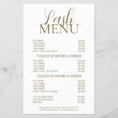 Prospectus 14 Cm X 21,6 Cm Lashes Eyelash Extensions Minimale Simple Simple (Devant)