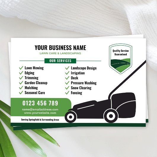 Prospectus 14 Cm X 21,6 Cm Lawn Mowing & Landscaping Business Marketing