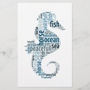 Prospectus 14 Cm X 21,6 Cm Le cheval de mer comme un nuage de mots
