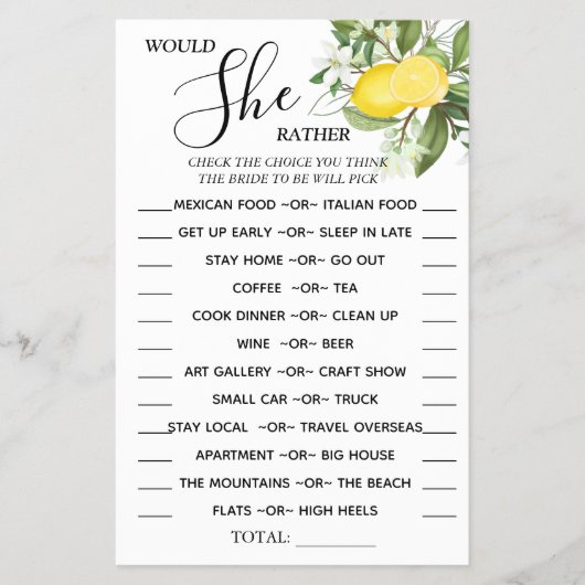 Prospectus 14 Cm X 21,6 Cm Lemony Plage douche carte (Devant)