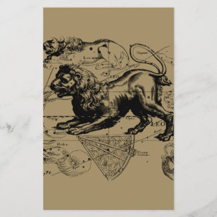 Prospectus 14 Cm X 21,6 Cm Leo Constellation Hevelius 1690 Juillet23 - Août 2