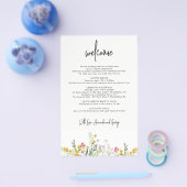 Prospectus 14 Cm X 21,6 Cm Lettre de Mariage fleur sauvage (Simple)