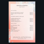 Prospectus 14 Cm X 21,6 Cm Liste des prix du salon de Parties scintillant d'a<br><div class="desc">Moderne,  pêche,  argent,  parties scintillant,  salon,  prospectus de prix. Modifiez votre produit en quelques minutes en ajoutant vos données. Vous pouvez changer la police/couleur/position en "personnalisation supplémentaire".</div>