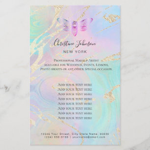 Prospectus 14 Cm X 21,6 Cm logo abeille sur effet fausse iridescente