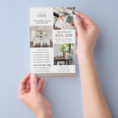 Prospectus 14 Cm X 21,6 Cm Logo de photo personnalisé professionnel Taupe Mar (Poignée)