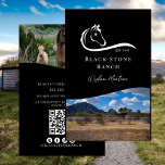 Prospectus 14 Cm X 21,6 Cm Logo du ranch pour chevaux Adresse de marque éques<br><div class="desc">Logo de ranch pour chevaux,  design de logo équestre stable,  marque pour votre entreprise de cheval. Ajoutez vos photos,  poignées sociales,  etc. des deux côtés,  plus code QR.</div>