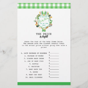 Prospectus 14 Cm X 21,6 Cm Lucky The Price Is Right baby game card