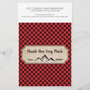 Prospectus 14 Cm X 21,6 Cm Lumberjack fête d'anniversaire 1.55oz Candy Bar Wr