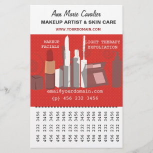 Prospectus 14 Cm X 21,6 Cm Magnifique Mode Beauté Maquillage Artiste Entrepri