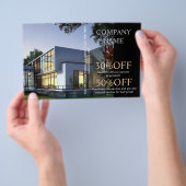 Prospectus 14 Cm X 21,6 Cm Maison moderne Construction de bâtiment Immobilier (Poignée)