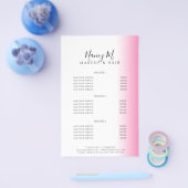 Prospectus 14 Cm X 21,6 Cm Maquillage et cheveux blanc rose et gris (Simple)