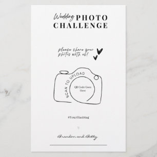 Prospectus 14 Cm X 21,6 Cm Mariage Photo Challenge, I Spy Mariage Jeu
