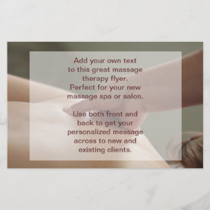 Prospectus 14 Cm X 21,6 Cm Massage suédois Photo - pression du pouce