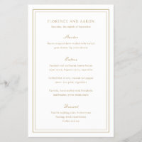 Menu de mariage économique traditionnel et intempo