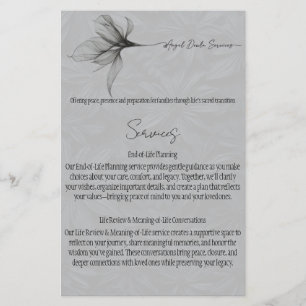 Prospectus 14 Cm X 21,6 Cm Menu des services