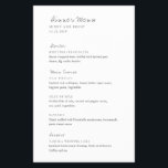 Prospectus 14 Cm X 21,6 Cm Menu minimaliste Mariage Budget Moderne<br><div class="desc">Flyer de menu mariage budget moderne avec une mise en page simple et minimale avec polices serif et script.</div>