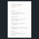 Prospectus 14 Cm X 21,6 Cm Menu minimaliste Mariage Budget Moderne<br><div class="desc">Flyer de menu mariage budget moderne avec une mise en page simple et minimale avec polices serif et script.</div>