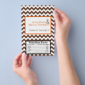 Prospectus 14 Cm X 21,6 Cm Microwave Popcorn Wrapper Brown Orange Chevron (Poignée)