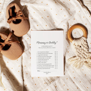 Prospectus 14 Cm X 21,6 Cm Mini Baby shower maman ou papa jeu Flyer