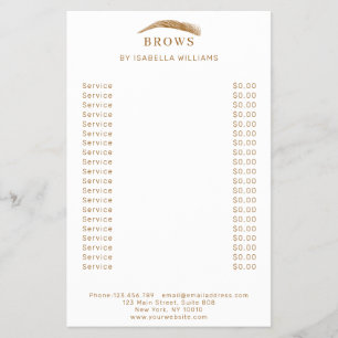 Prospectus 14 Cm X 21,6 Cm Minimal elegant Augenbrauen Flyer