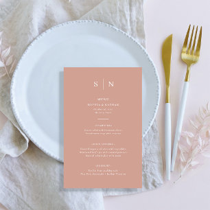 Prospectus 14 Cm X 21,6 Cm Minimaliste et Chic   Menu Terracotta et Blanc