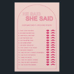 Prospectus 14 Cm X 21,6 Cm Minimaliste, il a dit qu'elle a dit jeu de douche<br><div class="desc">Conçu pour coordonner avec notre collection Bold Type, ce rose il dit qu'elle dit que le jeu de douche nuptiale comprend l'arche tendance et populaire avec texte en gras dans les accents rose & fuchsia. Pour une personnalisation plus avancée de cette conception, par exemple la modification de la disposition, de...</div>