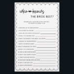Prospectus 14 Cm X 21,6 Cm Minimaliste qui connaît la mariée meilleure douche<br><div class="desc">Conçu pour se coordonner avec notre collection Scalloped Border, ce mignon minimaliste qui connaît la mariée meilleur jeu de douche nuptiale dispose d'un design classique avec une torsion unique - la bordure à pétales est une d'une sorte, et va sûrement ajouter une légère touche rétro à ce jeu. Si vous...</div>