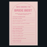 Prospectus 14 Cm X 21,6 Cm Minimaliste qui connaît la mariée meilleure douche<br><div class="desc">Conçu pour coordonner avec notre collection Bold Type, ce rose qui connaît le meilleur jeu de douche mariée dispose de l'arche tendance et populaire avec texte en gras dans les accents rose & fuchsia. Pour une personnalisation plus avancée de cette conception, par exemple la modification de la disposition, de la...</div>