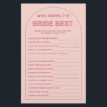 Prospectus 14 Cm X 21,6 Cm Minimaliste qui connaît la mariée meilleure douche<br><div class="desc">Conçu pour coordonner avec notre collection Bold Type, ce rose qui connaît le meilleur jeu de douche mariée dispose de l'arche tendance et populaire avec texte en gras dans les accents rose & fuchsia. Pour une personnalisation plus avancée de cette conception, par exemple la modification de la disposition, de la...</div>