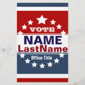 Prospectus 14 Cm X 21,6 Cm Modèle de campagne vide (Dos)