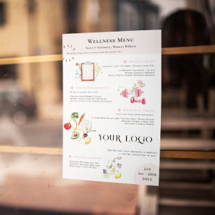 Prospectus 14 Cm X 21,6 Cm Modèle de liste de services de fitness et de nutri