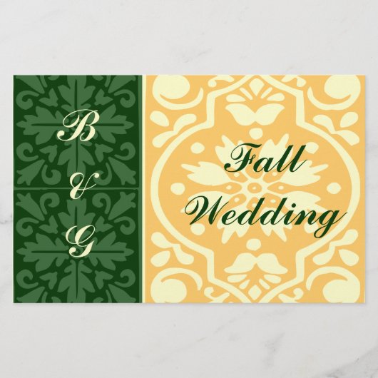 Prospectus 14 Cm X 21,6 Cm Modèle mariage de automne Green Cream Flyer (Devant)