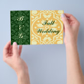 Prospectus 14 Cm X 21,6 Cm Modèle mariage de automne Green Cream Flyer (Poignée)