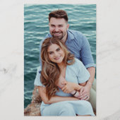 Prospectus 14 Cm X 21,6 Cm Modern Black and White Chic Wedding Menu (Dos)