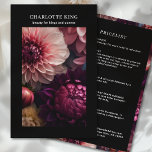 Prospectus 14 Cm X 21,6 Cm Modern Flower Salon Pricelist<br><div class="desc">Custom Modern Floral Salon Price List Flyers.</div>