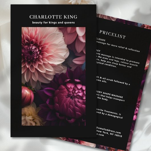 Prospectus 14 Cm X 21,6 Cm Modern Flower Salon Pricelist