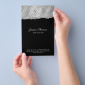 Prospectus 14 Cm X 21,6 Cm Moderner Glamor Silver Motif Parties scintillant (Poignée)