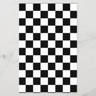 Prospectus 14 Cm X 21,6 Cm Motif damier noir et blanc