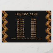 Prospectus 14 Cm X 21,6 Cm motif géométrique chevron élégant imprimé léopard (Dos)