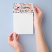 Prospectus 14 Cm X 21,6 Cm Mots fitness (Poignée)