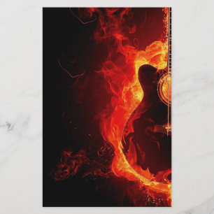 Prospectus 14 Cm X 21,6 Cm musique guitare flammes feu note danse Destiny'S