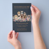 Prospectus 14 Cm X 21,6 Cm Navy and Brown Dog Service Pet (Poignée)