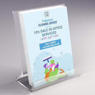Prospectus 14 Cm X 21,6 Cm Nettoyage de bureau Maid Professionnel