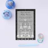 Prospectus 14 Cm X 21,6 Cm Noir avec Silhouette de lustre blanc (Simple)