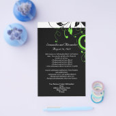 Prospectus 14 Cm X 21,6 Cm Noir/Blanc/Lime Vert Gras Swirl Programme (Simple)