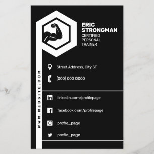 Prospectus 14 Cm X 21,6 Cm Noir d'inspiration fitness