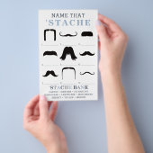 Prospectus 14 Cm X 21,6 Cm Nom Mustache Jeu, Bleu, Gris (Poignée)