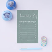 Prospectus 14 Cm X 21,6 Cm Nom qui aime Chanson Douche Jeu Flyer (Simple)