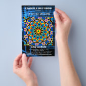 Prospectus 14 Cm X 21,6 Cm Nouveau lancement d'album - Spirale bleue texturée (Poignée)